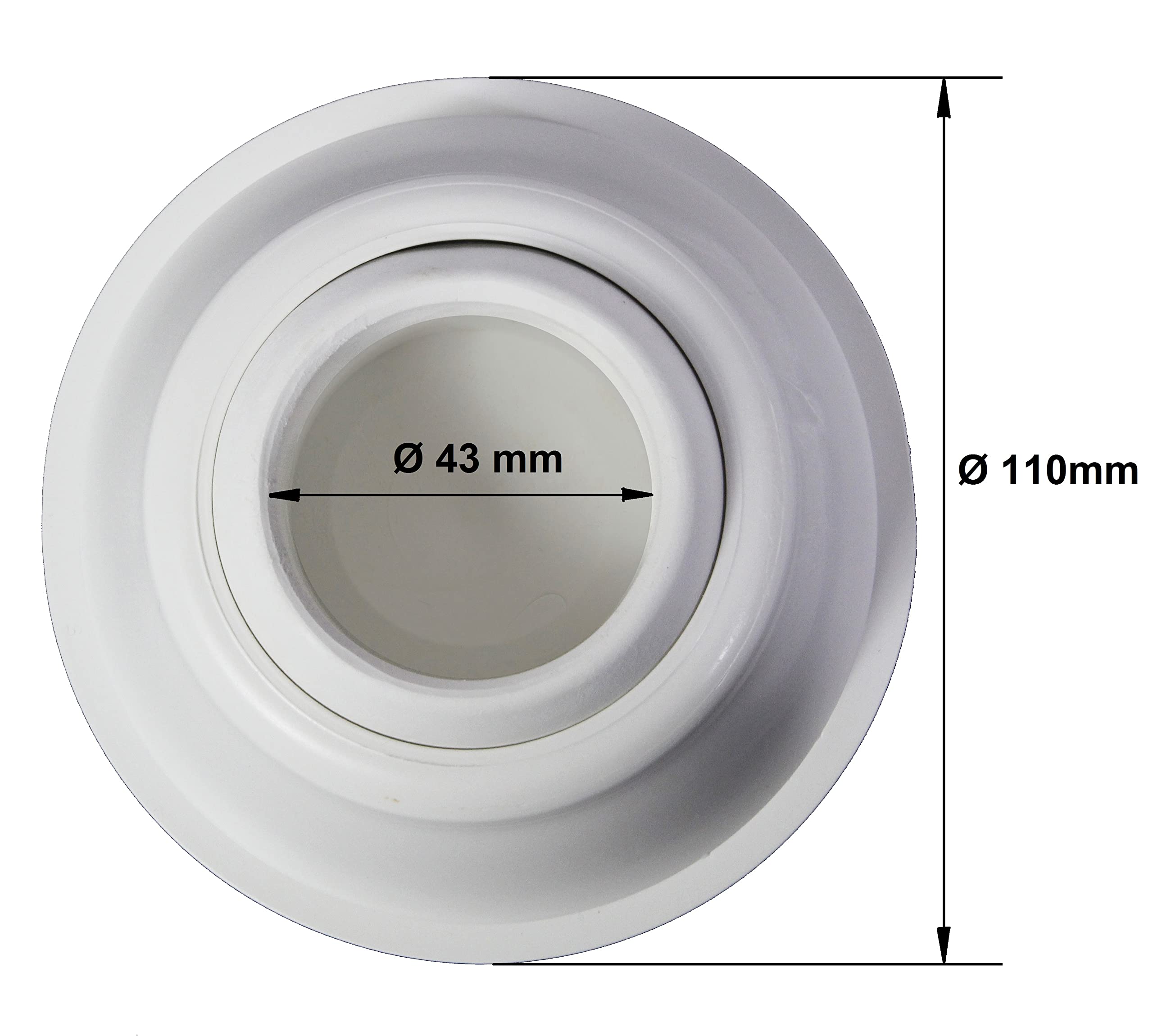 Gelenkfuss für Edelstahl Leiter Holm Ø 43 mm