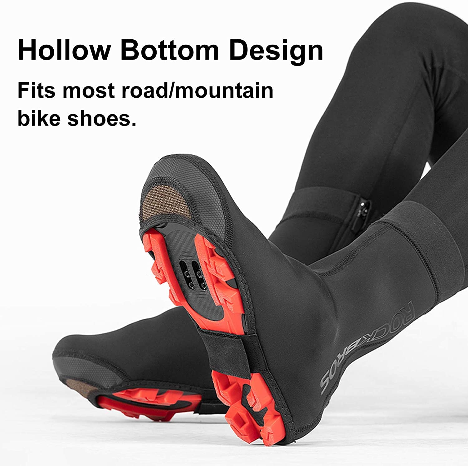 ROCKBROS Wodoodporne Ochraniacze na Buty Rowerowe Damskie Męskie Pokrowce na Buty Rower Szosowy MTB Ochrona Przed Zimnem do Jazdy na Rowerze