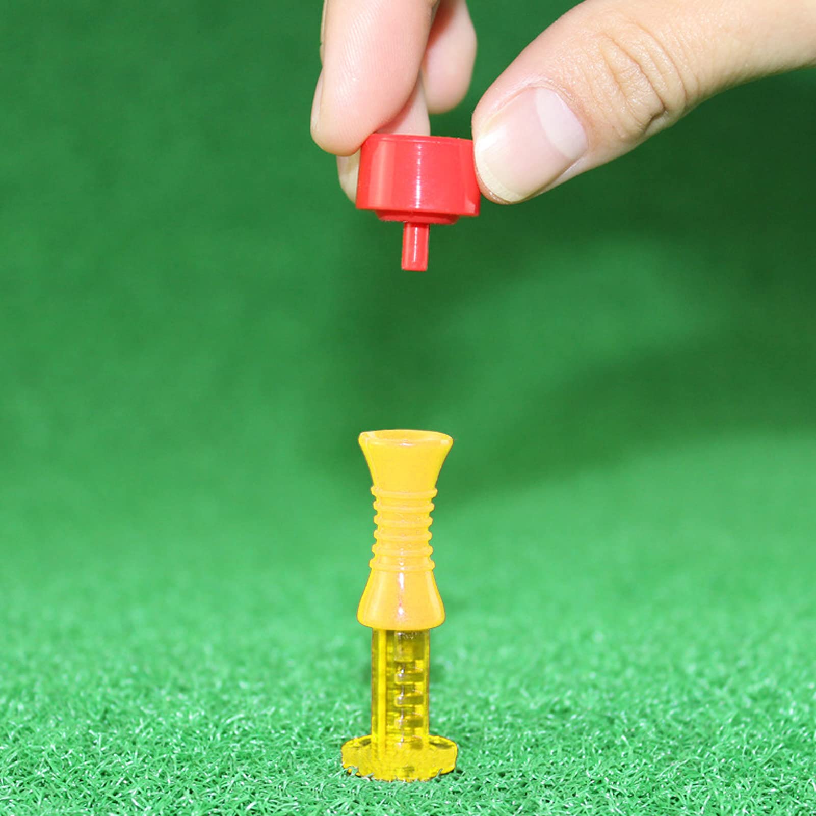 Golftees aus Kunststoff mit sechs einstellbaren Höhen 30 bis 45 mm rundes Plättchen 13 mm für Golfausbildung und Training