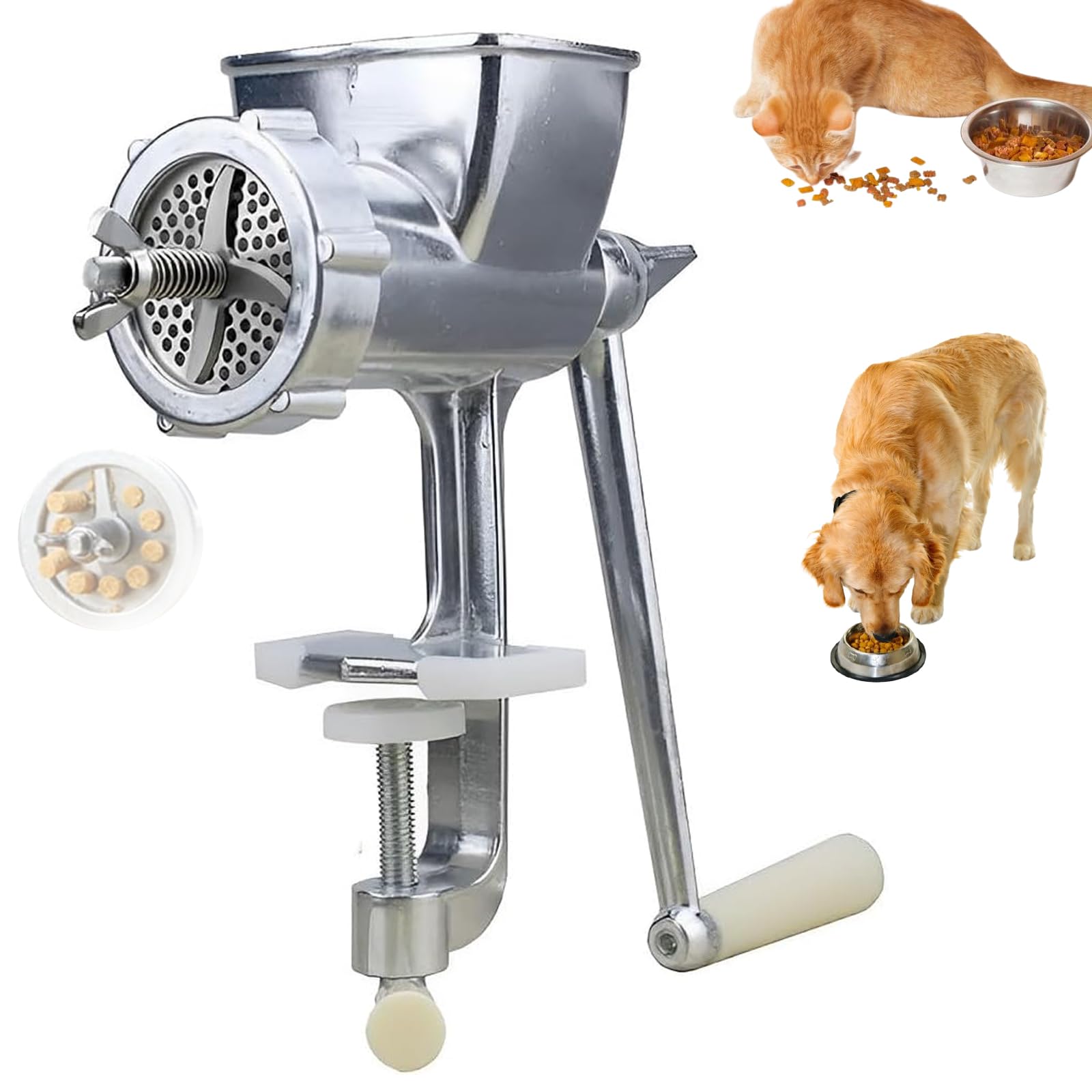 Manual Feed Pellet Machine, Pellet Machine Manual, Washable Clip On Animal Feed Pellet Machine, For Pets Fowls Fish Dog Feed Processing (2.5mm)