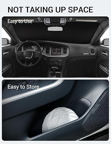 Miniatura 431 de Proadsy Parasol para parabrisas para Ford F-150 2015-2020 F150 Lariat, King Ranch, Platinum, XL XLT Limited Raptor, plegable, protector solar que