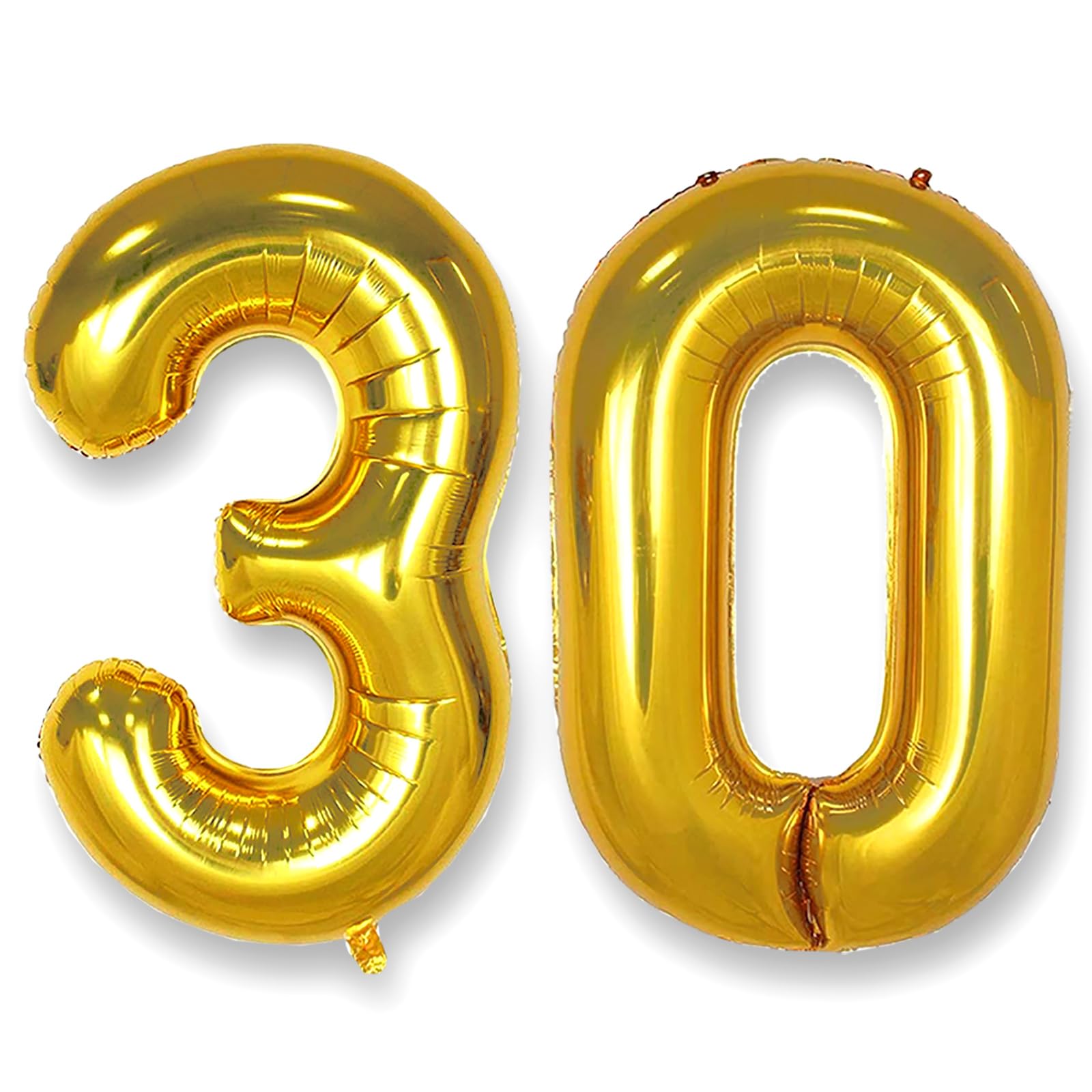 Gold Large Number 30 Balloons: 40 Inch Giant Foil Number Mylar Balloon Age 0-60 Big Helium Balloon for Birthday Party Baby Shower Decorations