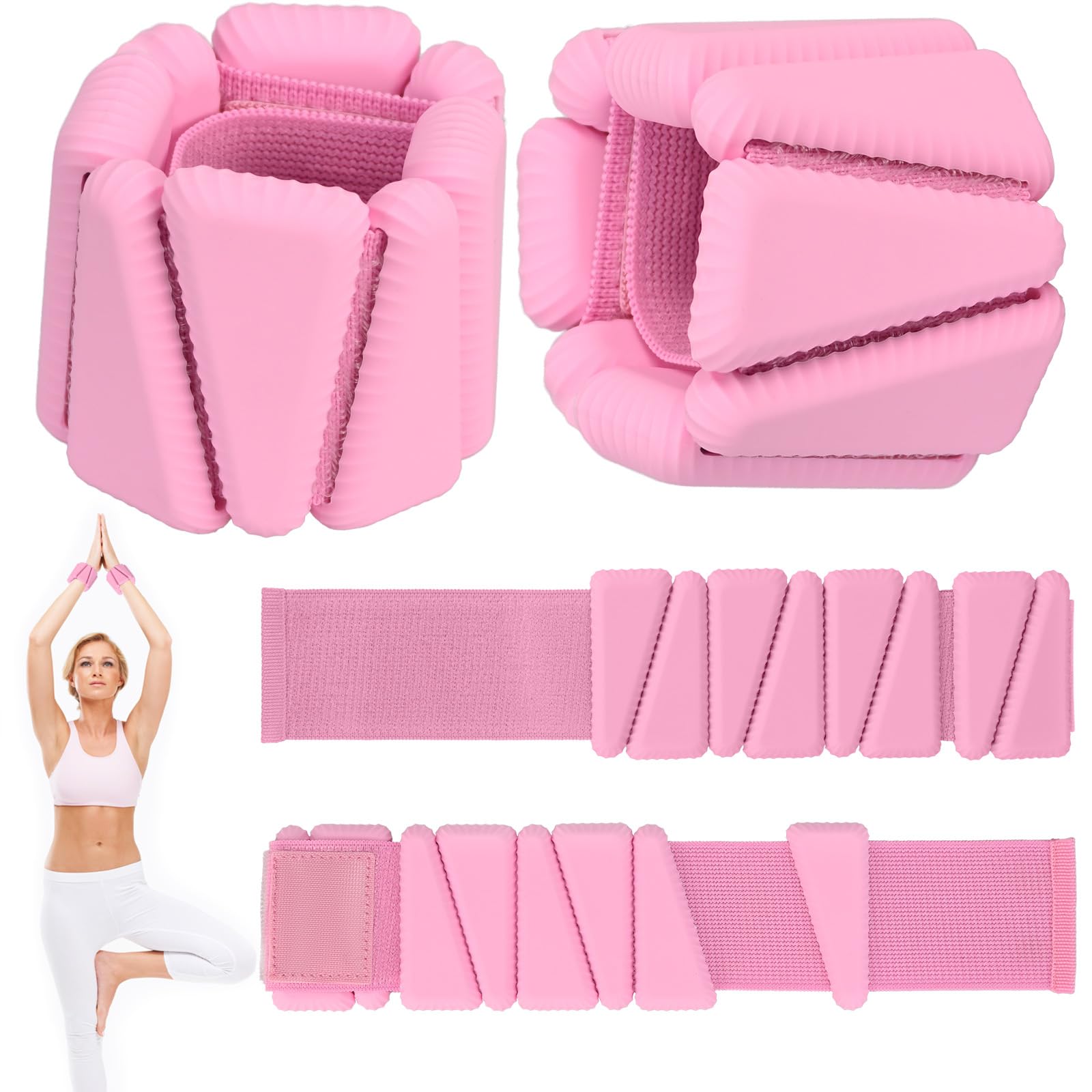 2 Pesi Magnetici Per Caviglie E Polsi In Silicone Da 0,45 Kg – Per Pilates, Yoga, Running E Nuoto