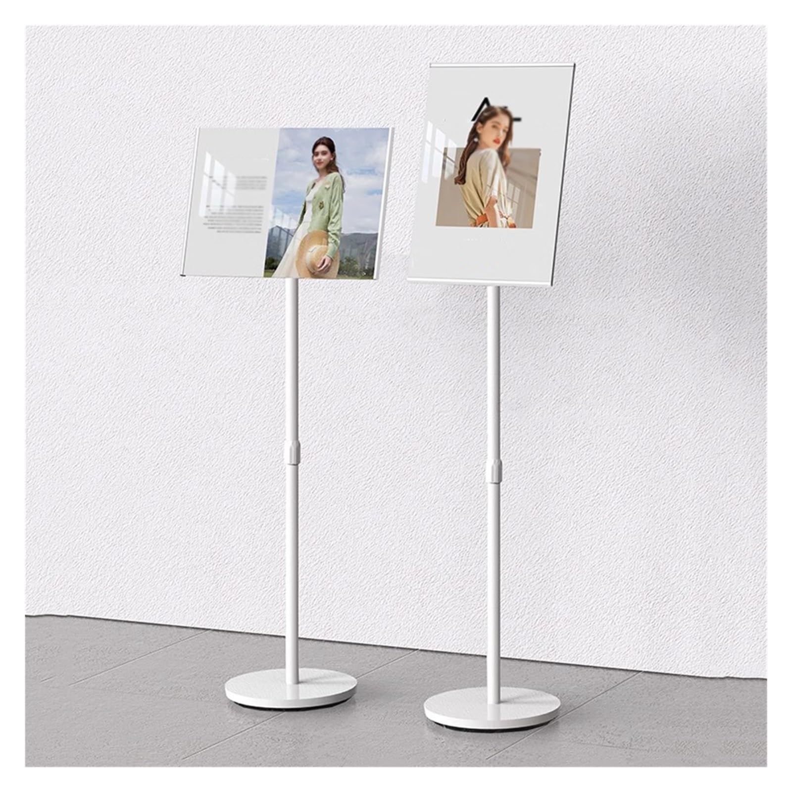 Soporte de acrílico para carteles, soporte de pie para carteles, soporte ajustable para carteles, soporte de señalización horizontal vertical para interiores y exteriores