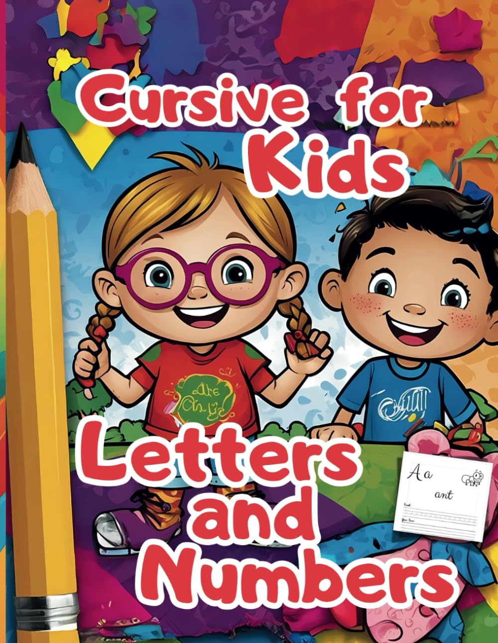 CURSIVE FOR KIDS LETTERS AND NUMBERS: kids age 4-8,children activities,games for kids,creative writing,outdoor activities,Summer Activities