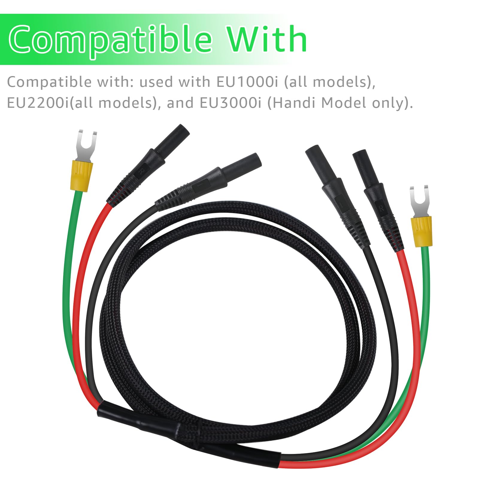 Parallel Cable Kit For Honda Inverter Generators (EU2200i, EU2000i, Etc.) - 6-Foot, Right Angle Plugs