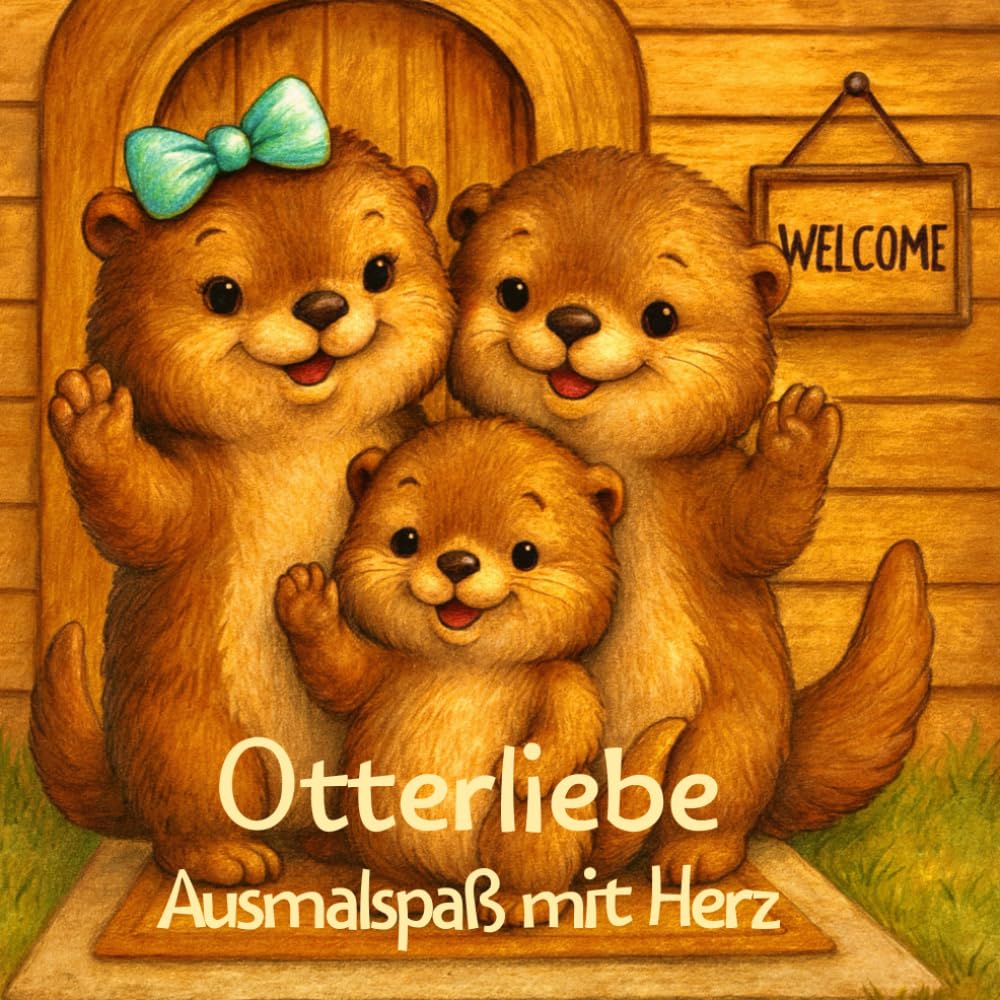 Otterliebe - Ausmalen mit Herz: Süßes Otter Malbuch für groß & klein | Liebevoll gestaltete Ausmalbilder | Abenteuer | Kreativität | ab 3 Jahren