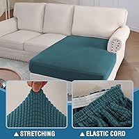 Vista 402 de H.VERSAILTEX 2025 New Sectional Couch Covers 8 Pieces Stretch Sofa Covers for Sectional Sofa Set Separate L Shaped Couch Cover for Both Left/Right