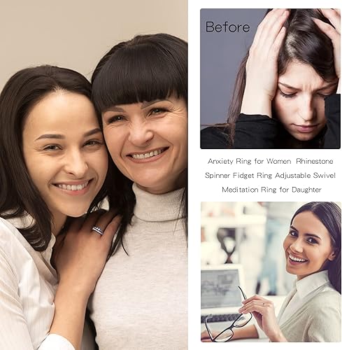 Miniatura 9 de choice of all Regalos para hija de mamá a mi hijaesposahermananoviamamá, anillo giratorio de ansiedad para mujeres, regalos para el día de la madre,