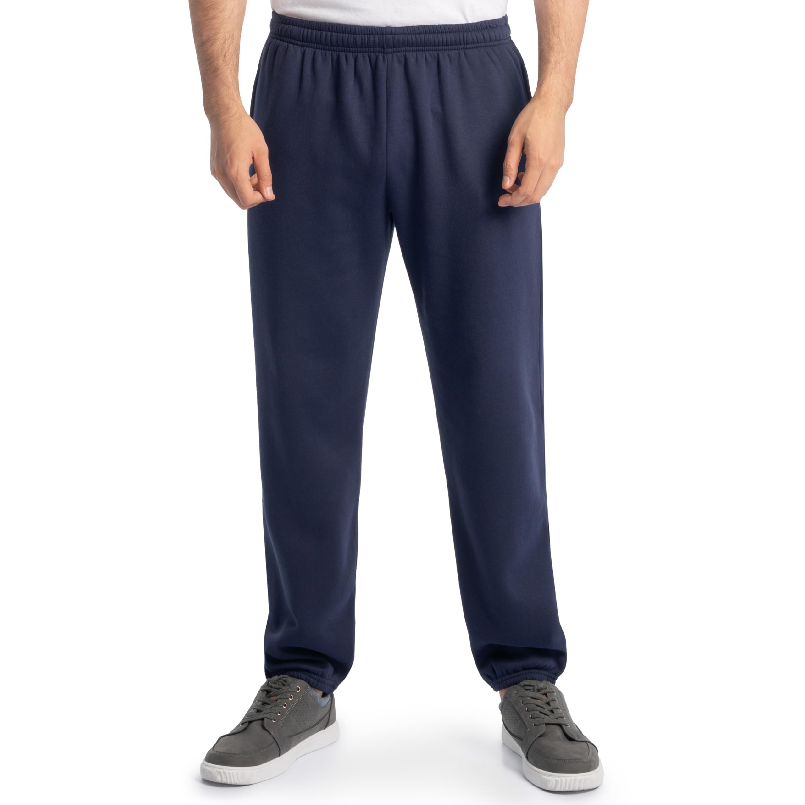 Eversoft Fleece Elastic Bottom Sweatpants with Pockets, Relaxed Fit, Moisture Wicking, Breathable