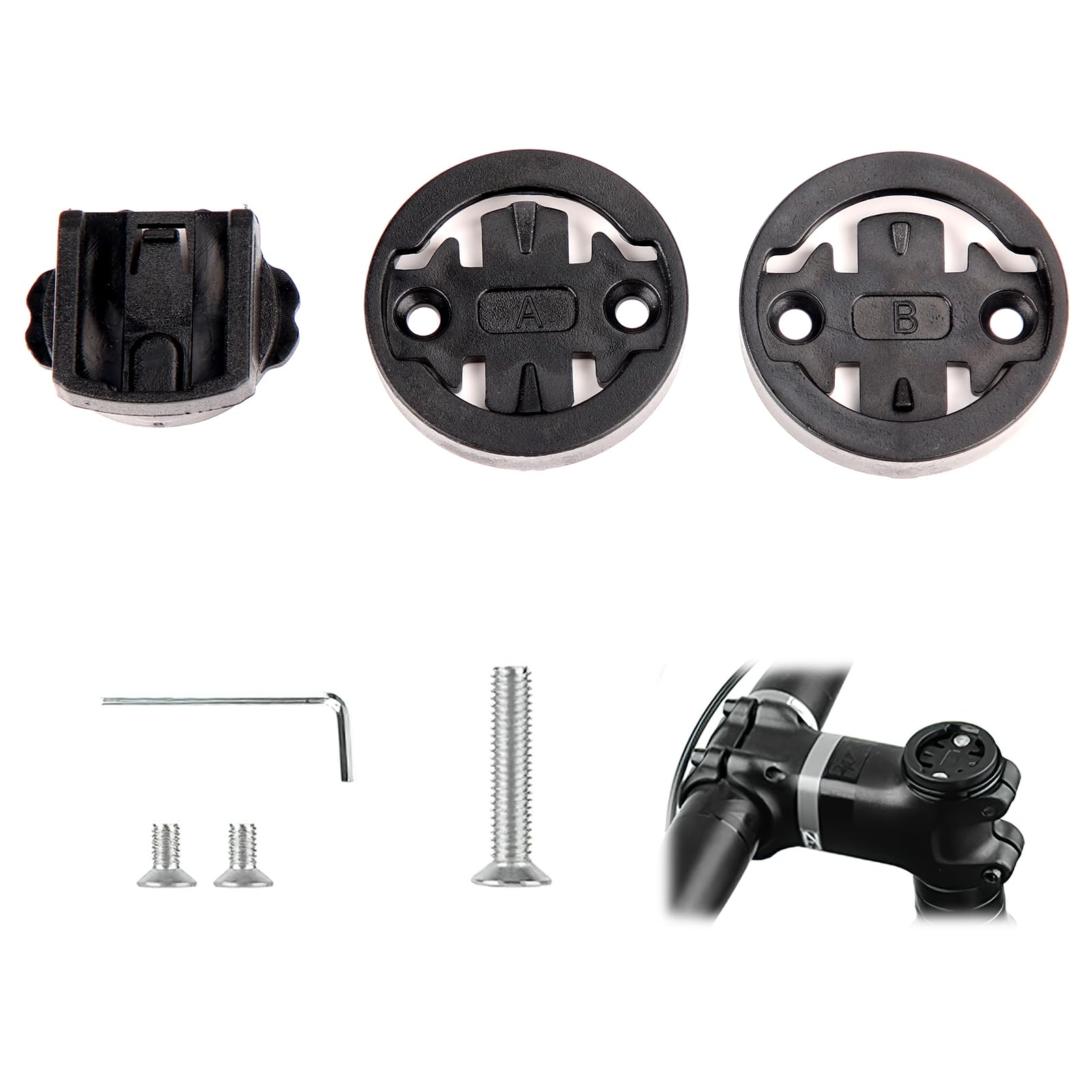 Clydewy Bike Stem Top Cap Mount Computer Mount Headset for Garmin Edge Holder for Cycling GPS Computer Speedometer Fit Garmin 1000 820 810 800 520 510 500 200 and Bryton 530 330 310 100