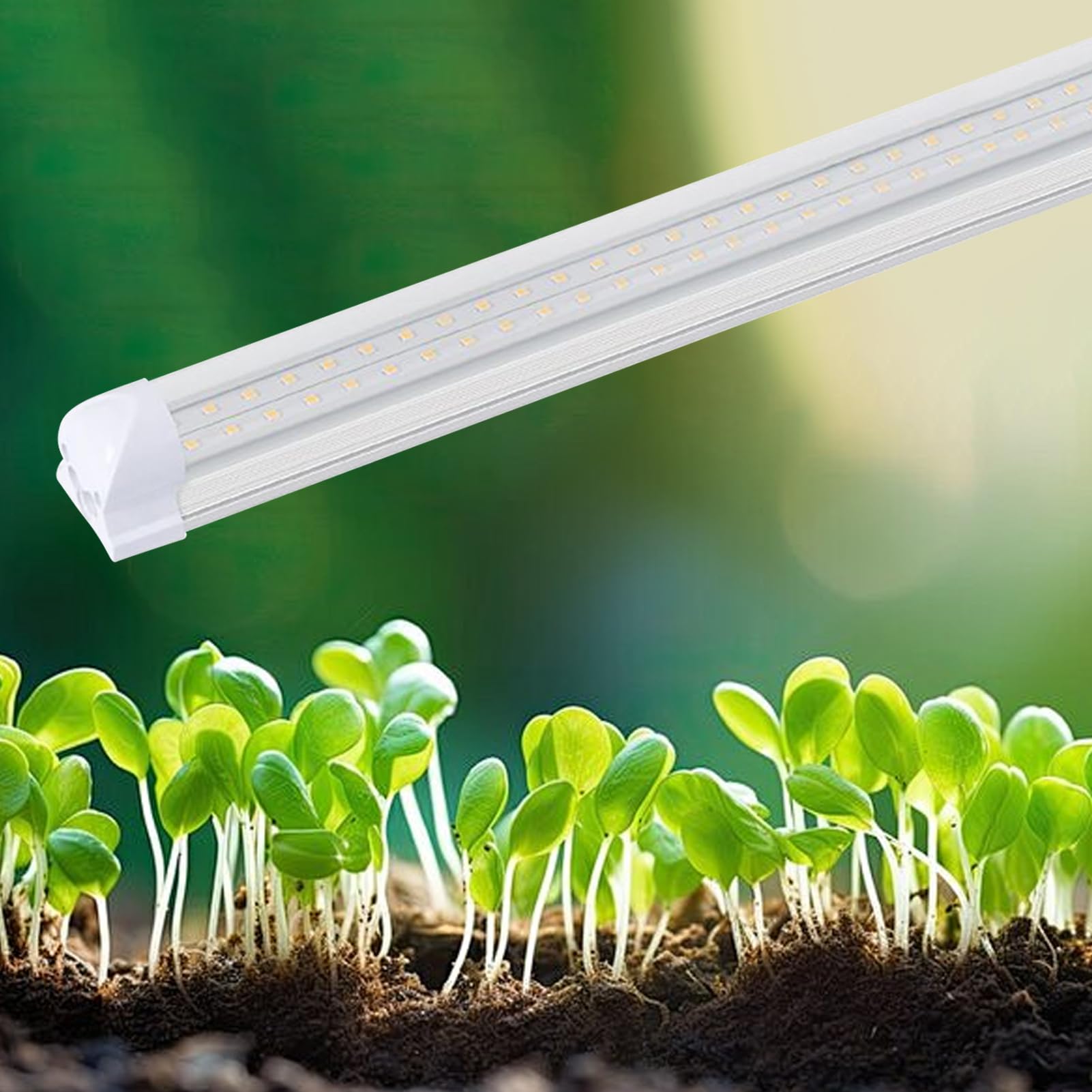 Luz De Cultivo LED Bombillas, Accesorios Jardinería Conectables Brillantes | Luz LED De Cultivo De 60 Cm Con Espectro Solar Plántulas Flores Verduras Sistemas Hidropónicos Invernaderos