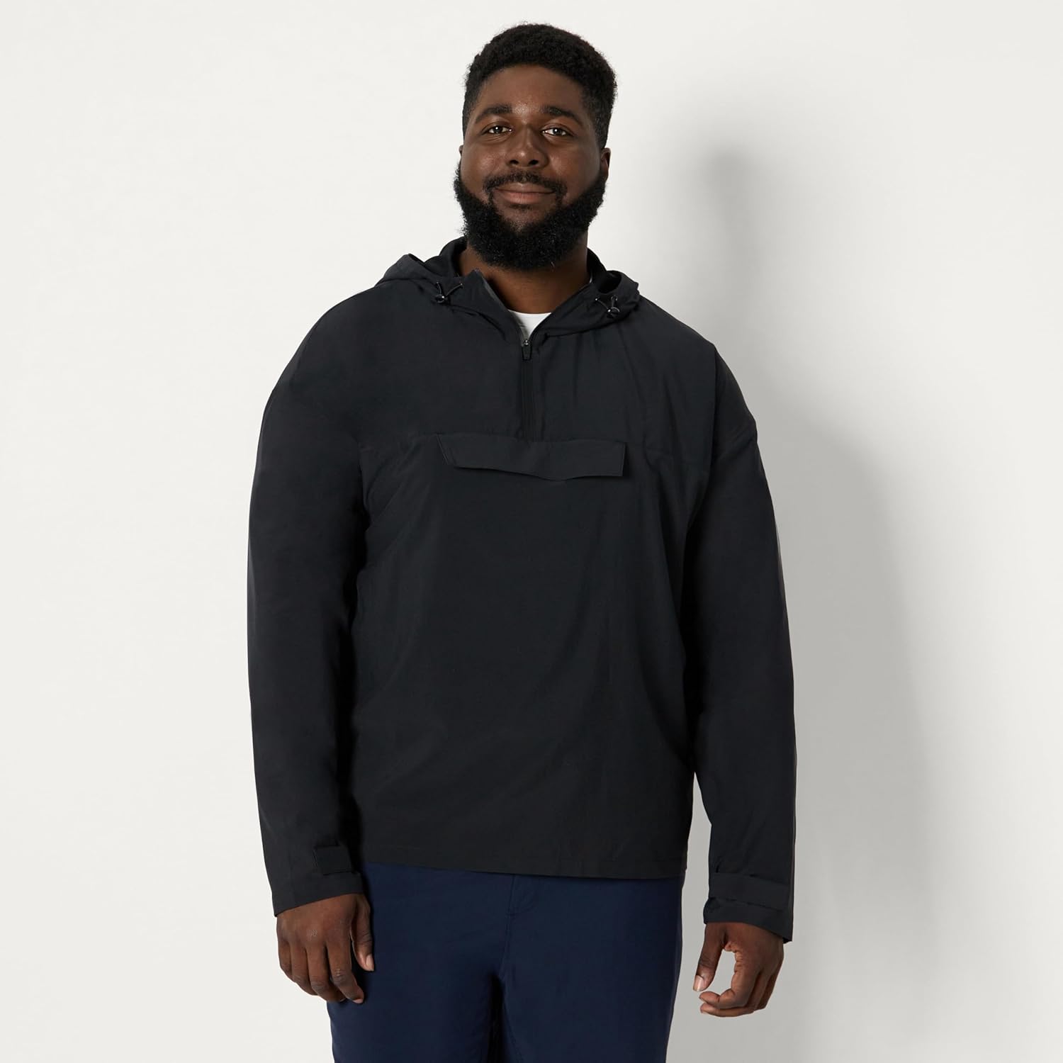 Amazon Essentials Men's Athletic Lightweight Stretch Woven Colorblock Anorak Hiking Running Jacket - Image 6