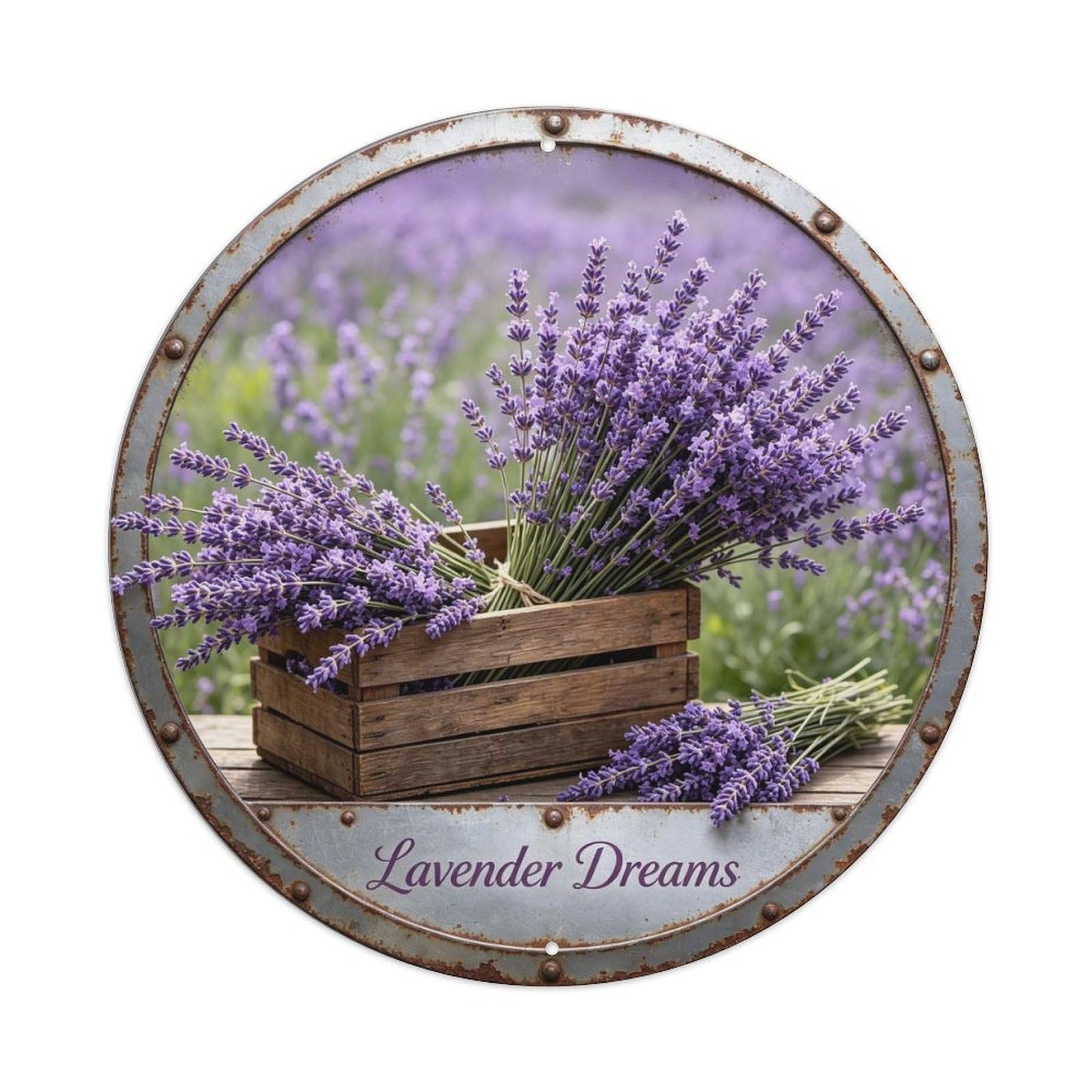 Lavender Dreams Metal Tin Sign Plaque