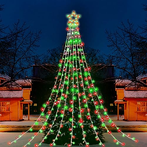 Miniatura 62 de PUHONG Luces de Navidad que cambian de color, cadena de luces 4 en 1 para exteriores, 16.4 pies, 320 luces LED de Navidad