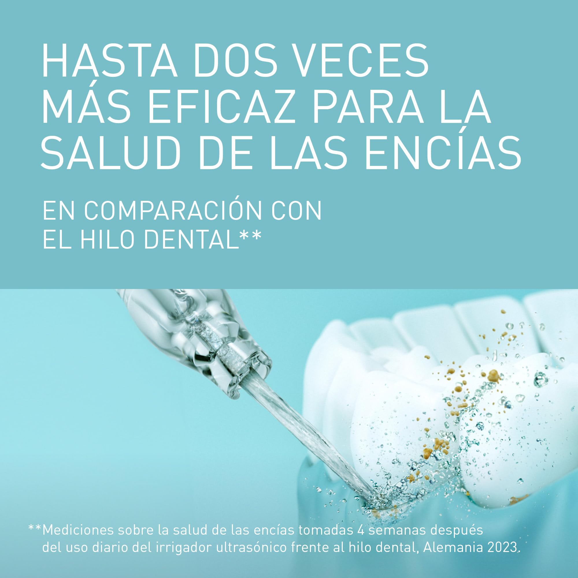 Panasonic EW-DJ4B, Ducha Bucal de Viaje, Recargable con Tecnología de Ultrasonidos, Depósito de Agua de 150 ml, Carga Rápida en 1 Hora