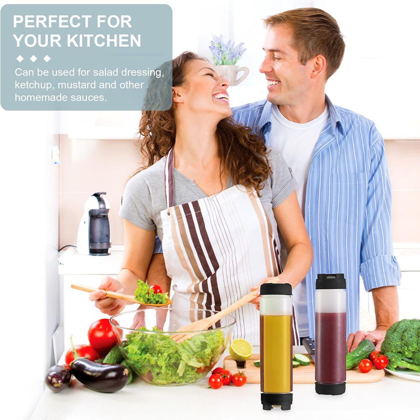 30 Exprimibles para Condimentos de 16 Onzas, Botella Exprimible de Plástico Invertida para Salsas, Dispensador de Válvula Grande con Punta Recargable