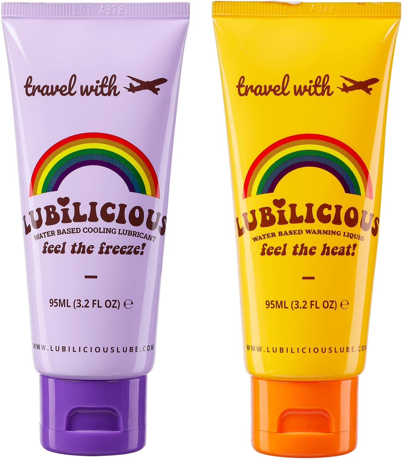 Lubilicious Cooling & Warming Lube Combo Pack - Personal Lubricant for Couples, Men & Women - 6.4 oz