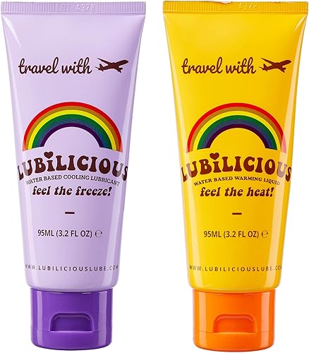 Lubilicious - Paquete combinado de lubricante refrescante y calentador, lubricante personal para parejas, hombres y mujeres, 6.4 onzas