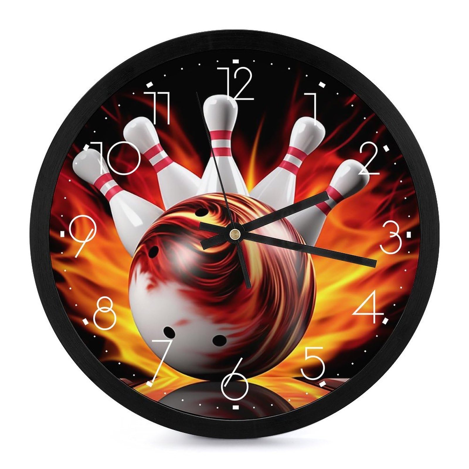Horloge murale décorative ronde pour lire l'heure facilement sans bruit