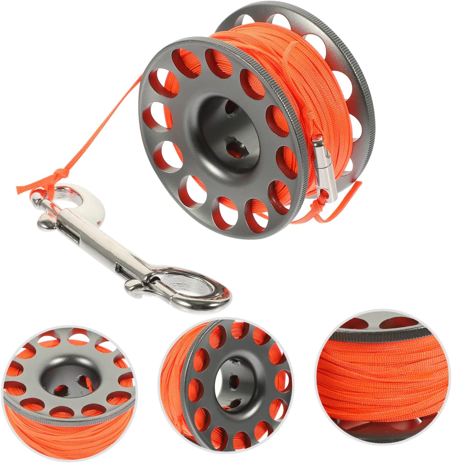 1roll Portable Underwater Diving Spool Reel Line Snap Clip for Scuba Diving Freediving and Snorkeling Accessories