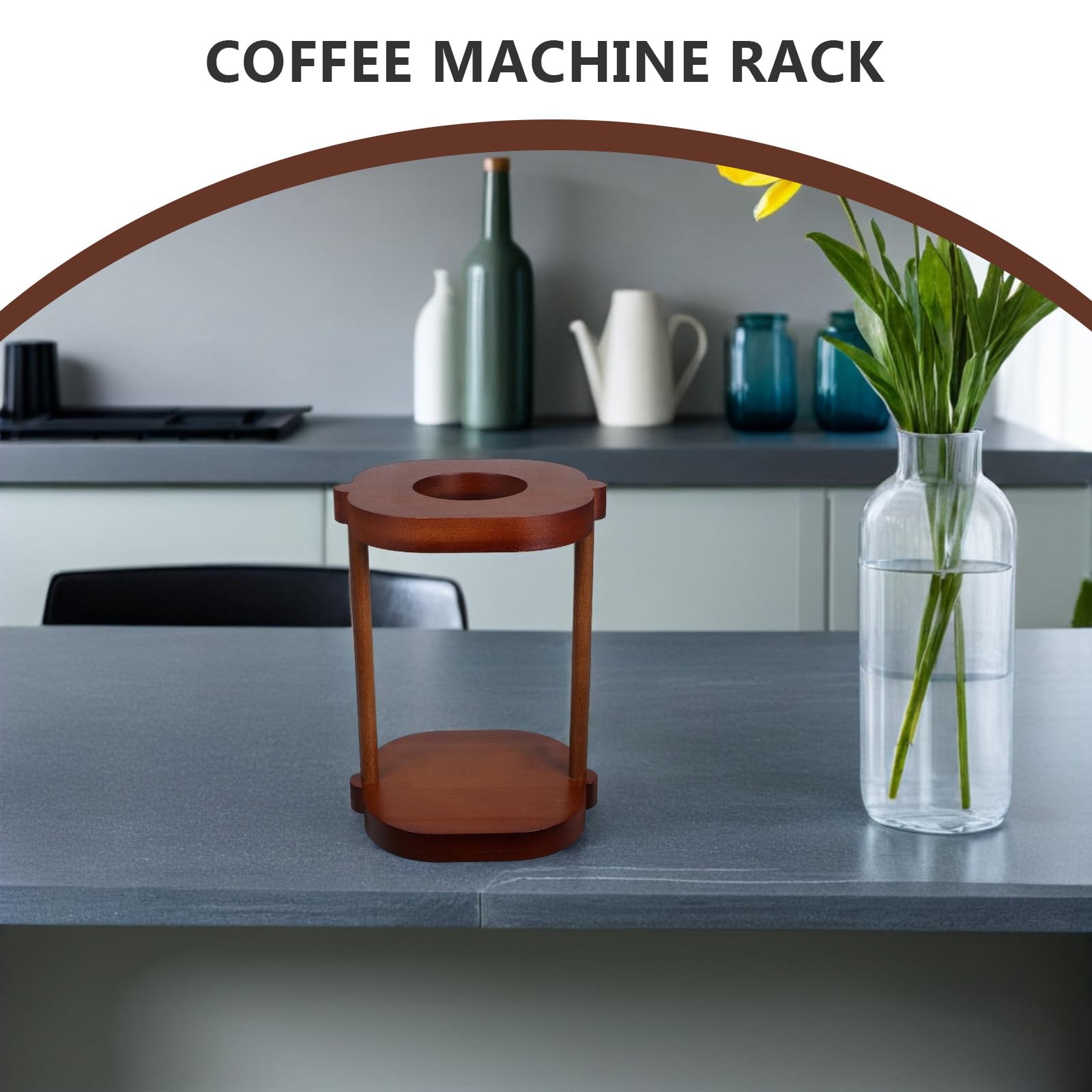 IMIKEYA Tragbarer Kaffeefilterhalter mit Kompakter Bauweise und Vielseitiger Nutzung für Innenbereich und Camping Eleganter und Natürlicher Kaffeeserviceständer