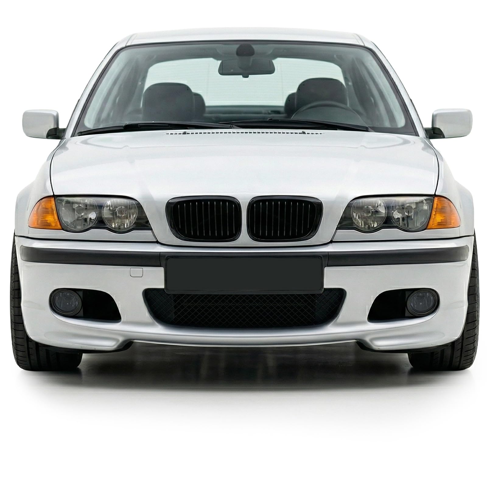 Sport Front Stoßstange + ABE + Nebelscheinwerfer Smoke für BMW E46 Limo Touring