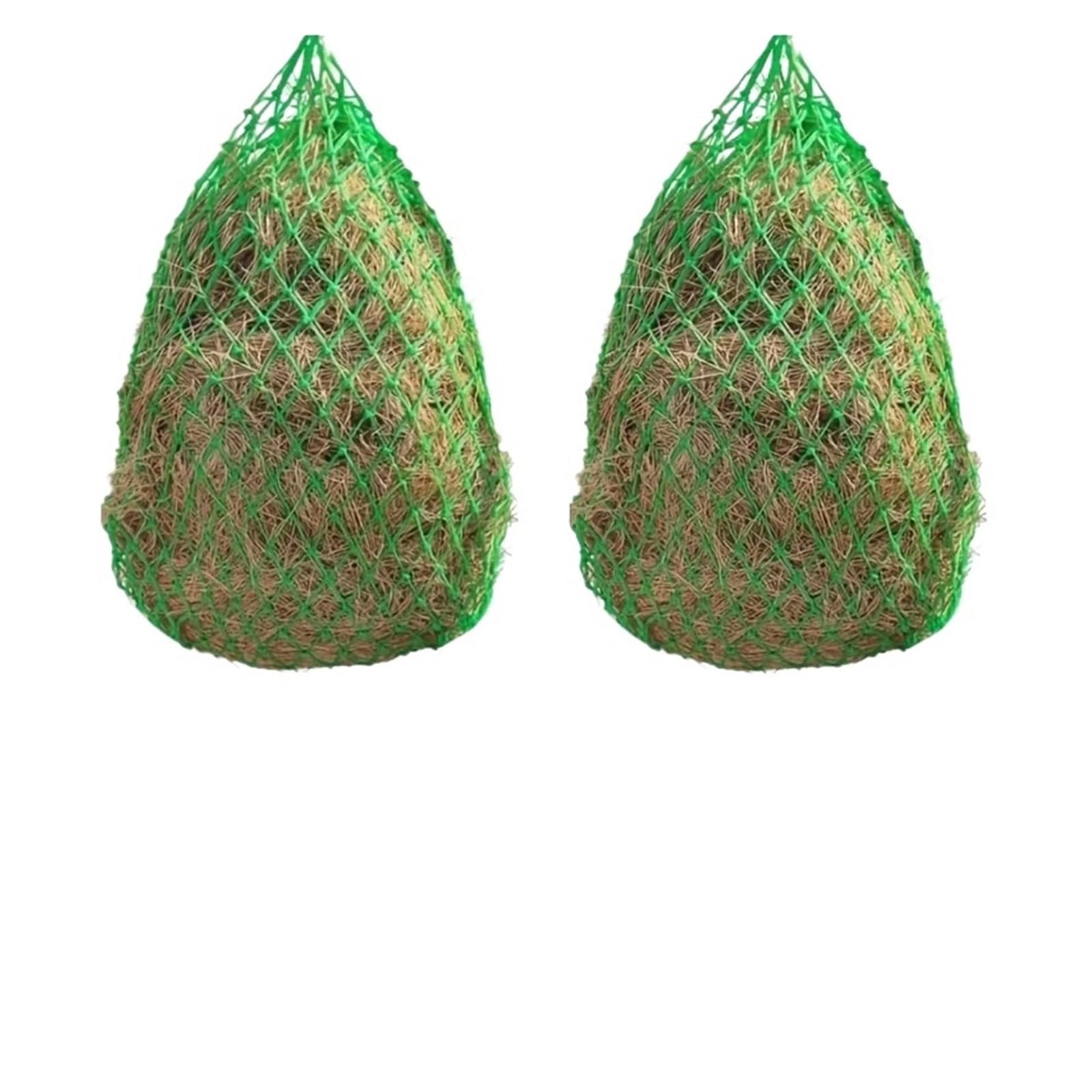 Siatka na siano z nylonowymi otworami, Siatka do powolnego karmienia siana dla koni, owiec i osłów, wielokolorowa, 2 szt.(Green)