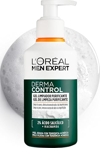 L'ORÉAL Paris Men Expert Derma Control Gel Limpeza Purificante com Ácido Salicílico e Niacinamida para homem