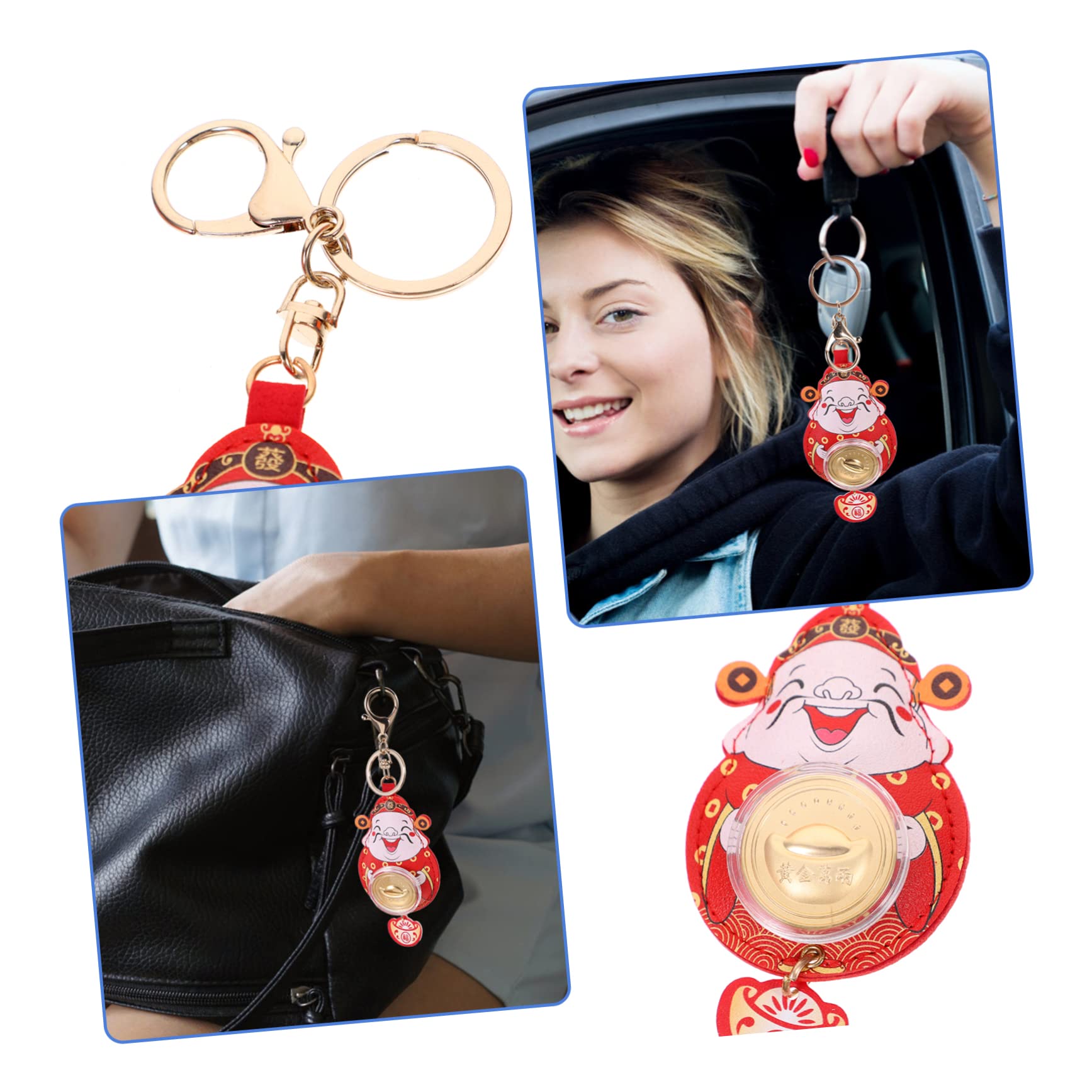 GALPADA 4stücke Des Reichtums Schlüsselanhänger Chinesischer Stil Für Taschen Und Kreatives Accessoire Mit Feiner Verarbeitung Und Langlebigen Farben