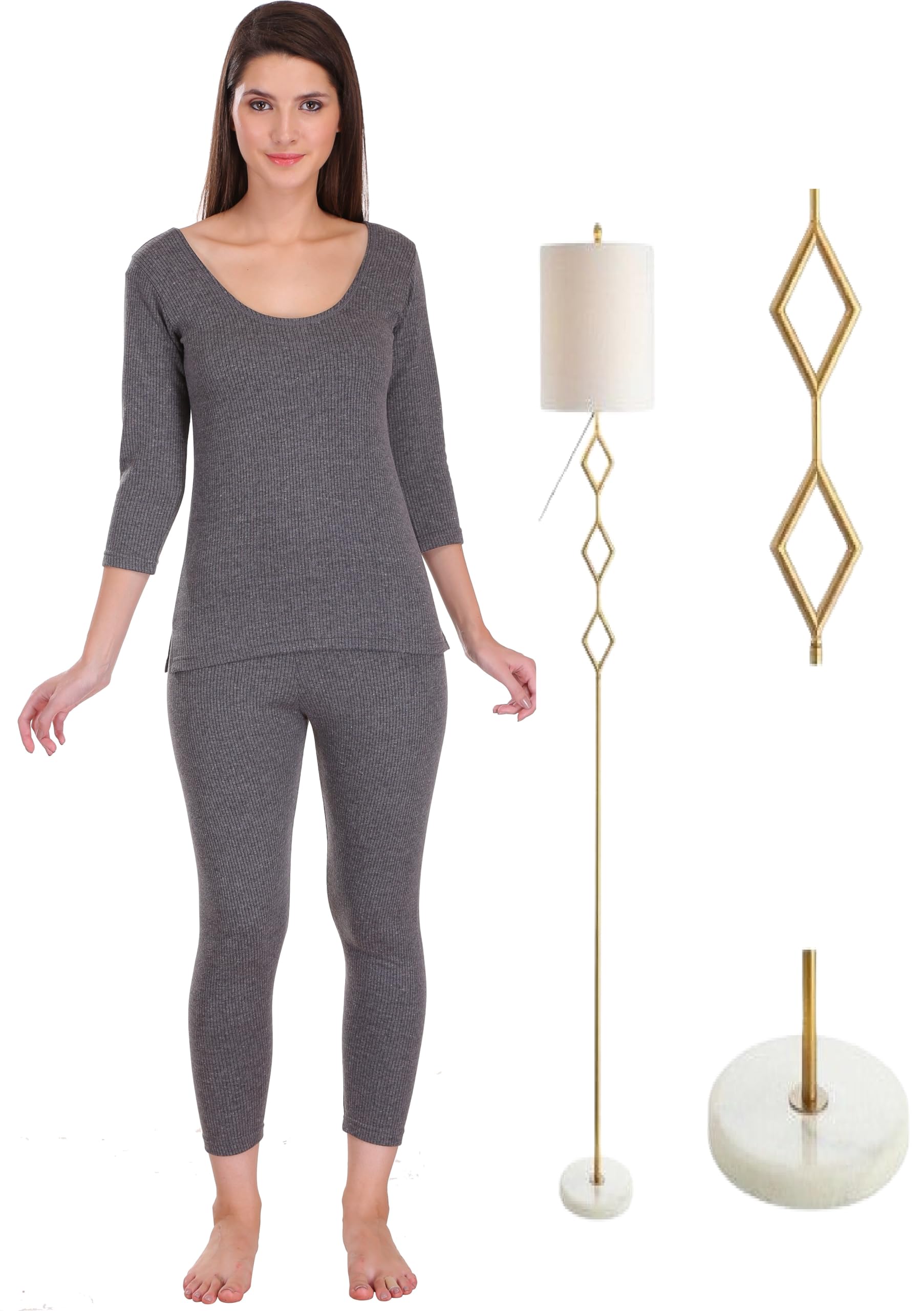 Ladies Thermal Inner wear Set for Winter 3/4th Sleeves Top and Trouser/Female Thermal/Ladies Thermal Set