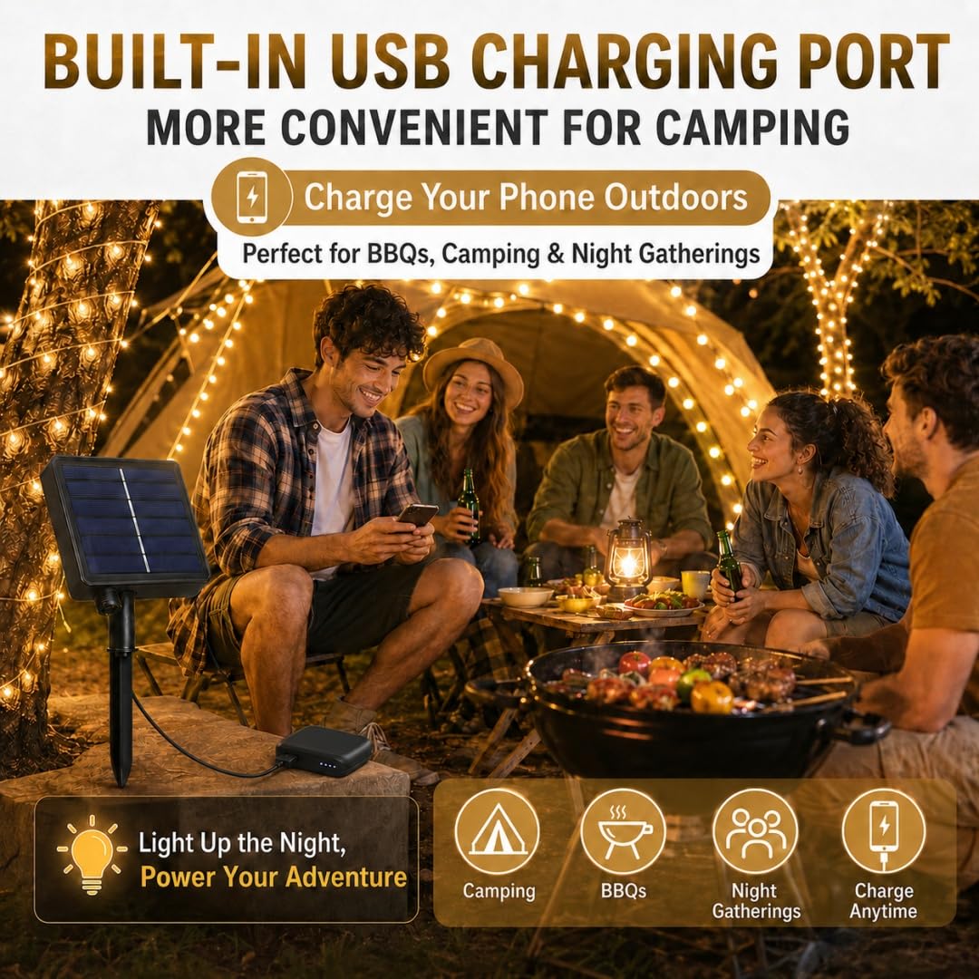 Catena Luminosa Solare, LED Luci Solari Esterno 8 Modalità IP65 Impermeabile Luci Stringa Solare Decorazioni per Barbecue Festa Giardino, telecomando e USB (A Bianco caldo,102m 800 LEDs)