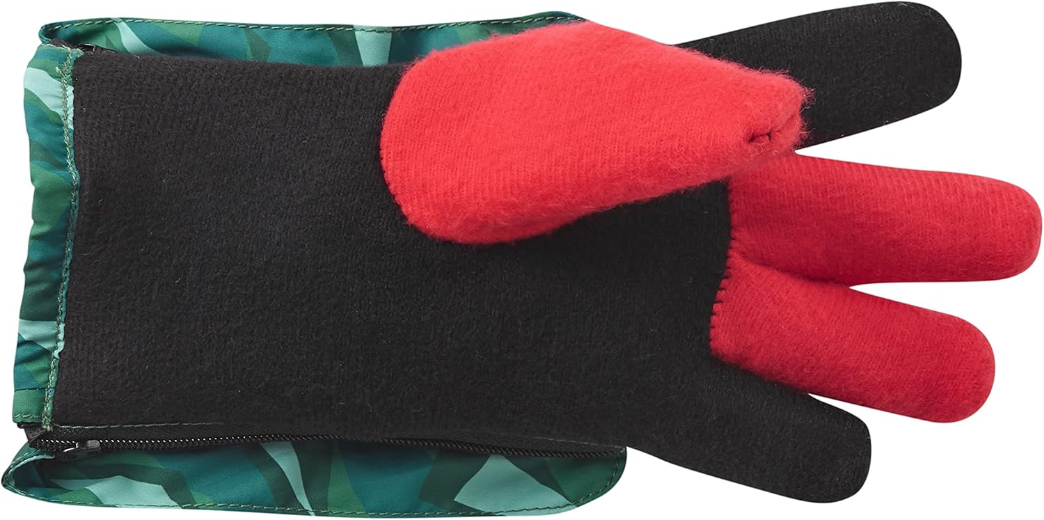 Miniatura 5 de ANDY & EVAN Guantes de nieve impermeables para niños, guantes de invierno con cremalleras laterales, pantalla táctil, esquí, snowboard, trineo con