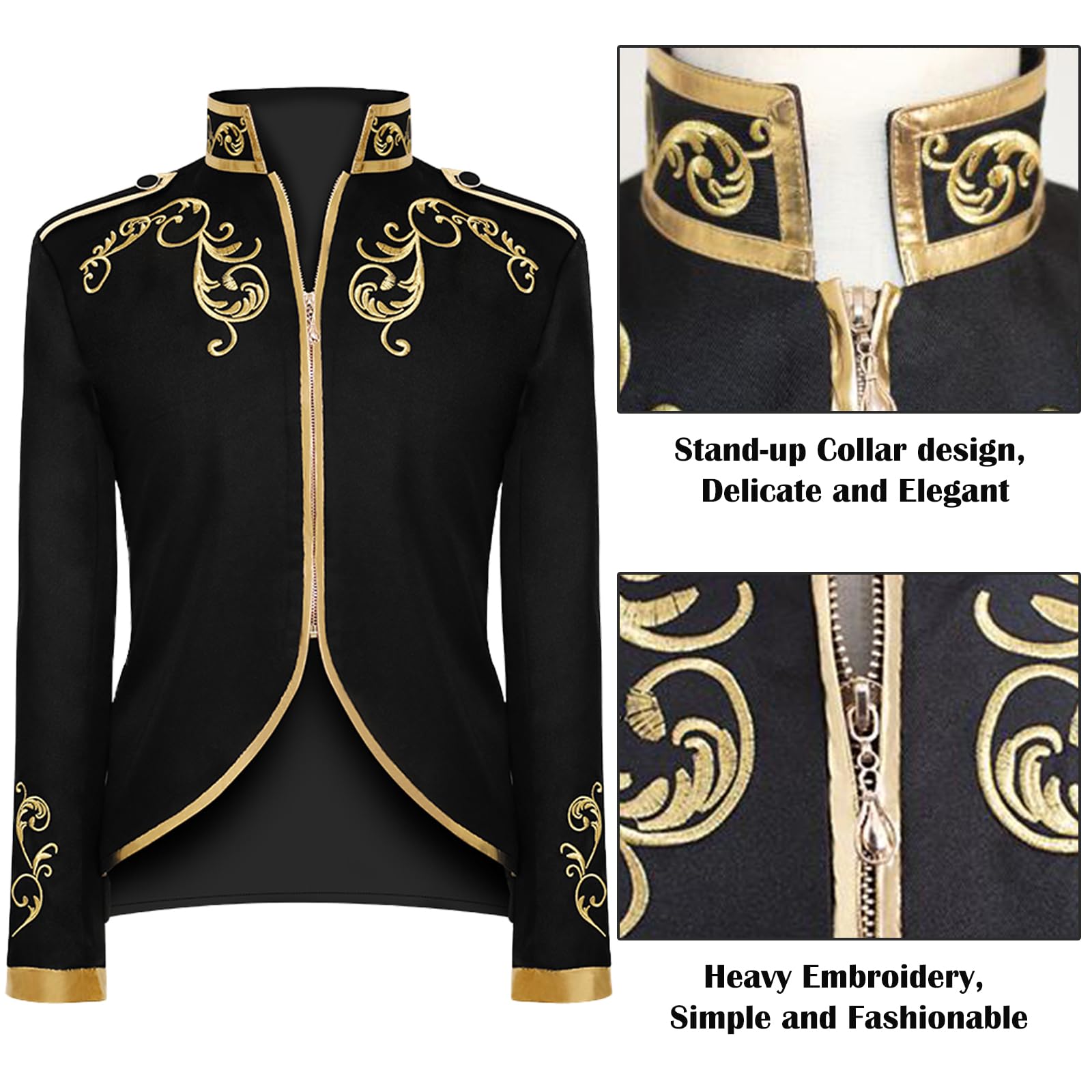 NFAOEGJ Mens Medieval Renaissance Jacket - Image 3