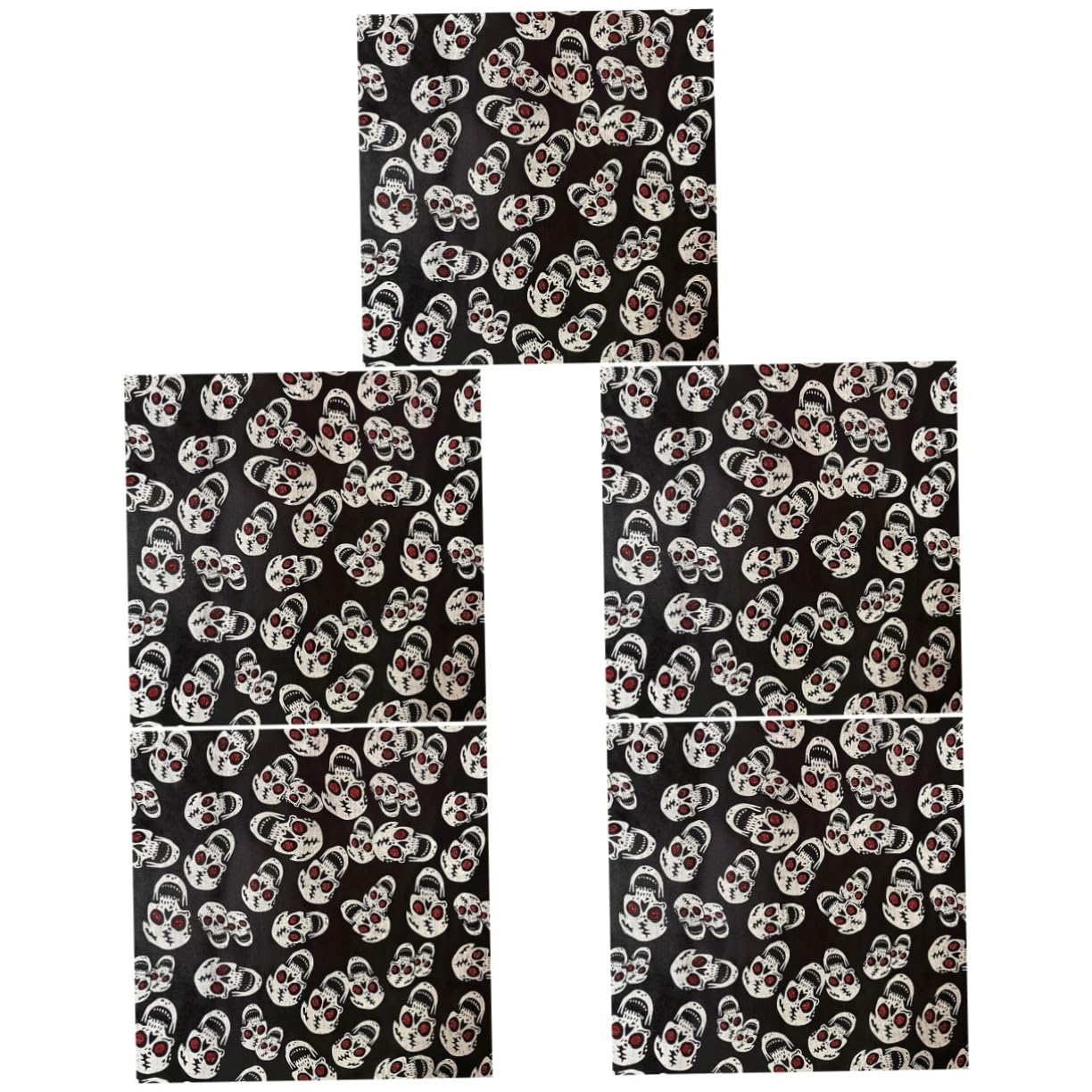 VALICLUD 5piezas Bufanda Bandana De Halloween Patrón De Calavera Pañuelo Fantasmal Para Fiesta y Mascarada Accesorio De Moda Unisex