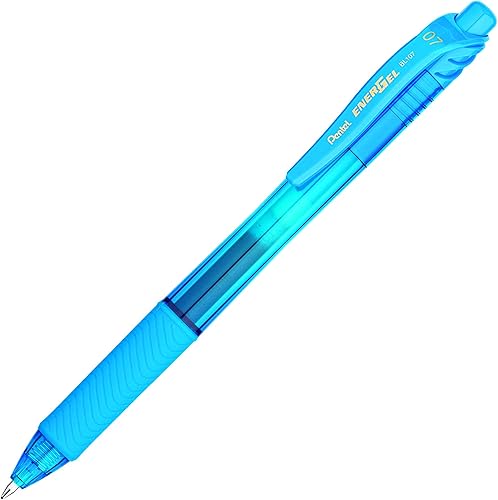 Miniatura 10 de Pentel EnerGel-X - Bolígrafo retráctil de gel líquido (0.028 in), punta de metal, tinta naranja, caja de 12 unidades (BL107-F)
