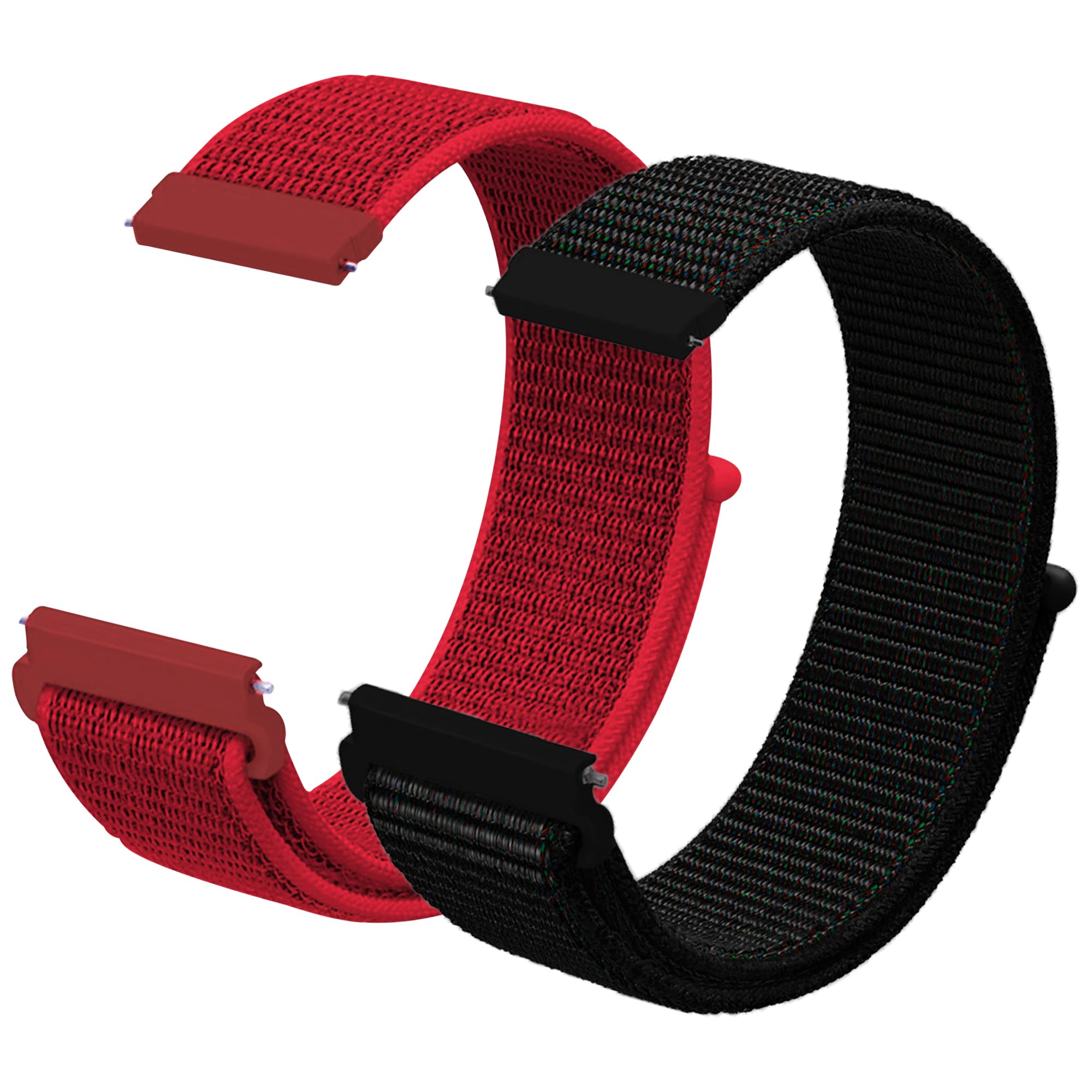 beifon 2Pcs Correas de Nylon para Reloj 20mm 22mm Correa Reloj de Repuesto con Cierre Gancho y Bucle Correas de Reloj de Nylon Ajustables para Hombres y Mujeres