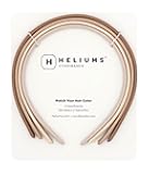 Heliums Thin Headbands For Women - 8mm Skinny Headband, 4 Count, Comfortable Narrow Hair Bands Blend with Hair Color (Dark Blonde, Sandy, Beige and Ash Blonde)
