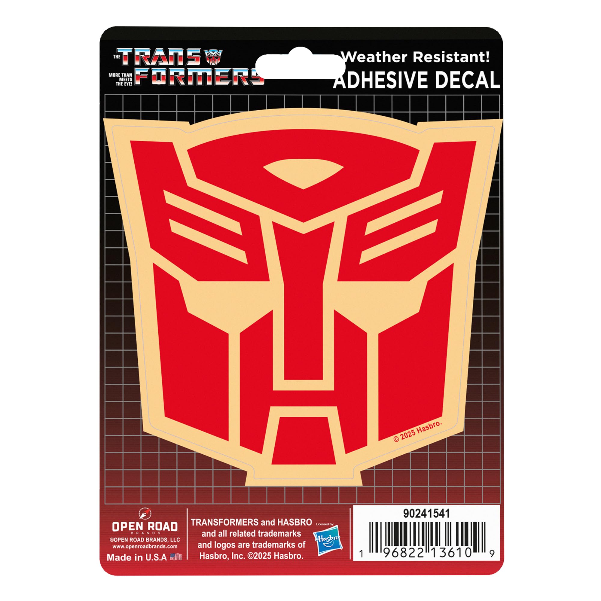 Hasbro Transformers Autobots Adhesive Vinyl Decal