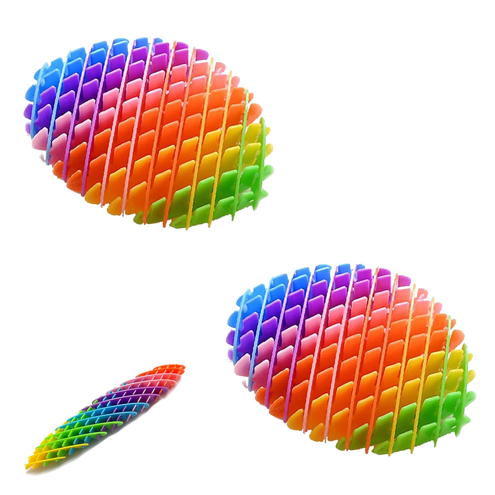 2 PCS Rainbow Fidget Worm Toy, Exploding Worms Elastic Toys, Worm Fidget Toy, Fidget Worm for Adults, for Relieving Stress and Anxiety in Autistic and Adhd Children