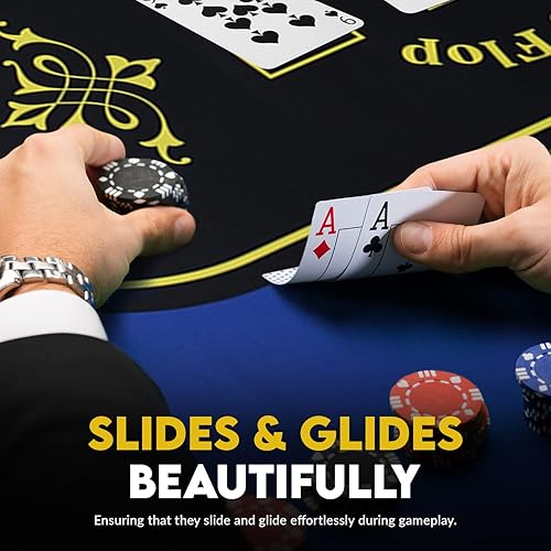 Miniatura 6 de Texas Hold'em - Tapete de póquer para mesa de 73 x 31.5 pulgadas, repuesto de Barrington, mesa de póquer para hasta 10 jugadores, para juegos de
