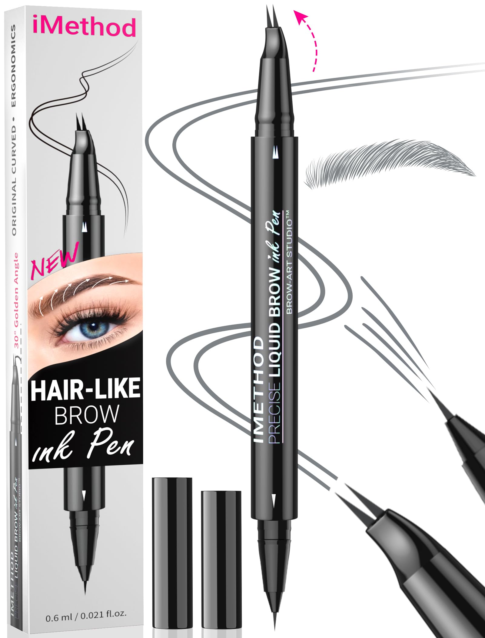iMethod Curved Eyebrow Pen, Eyebrow Pencil