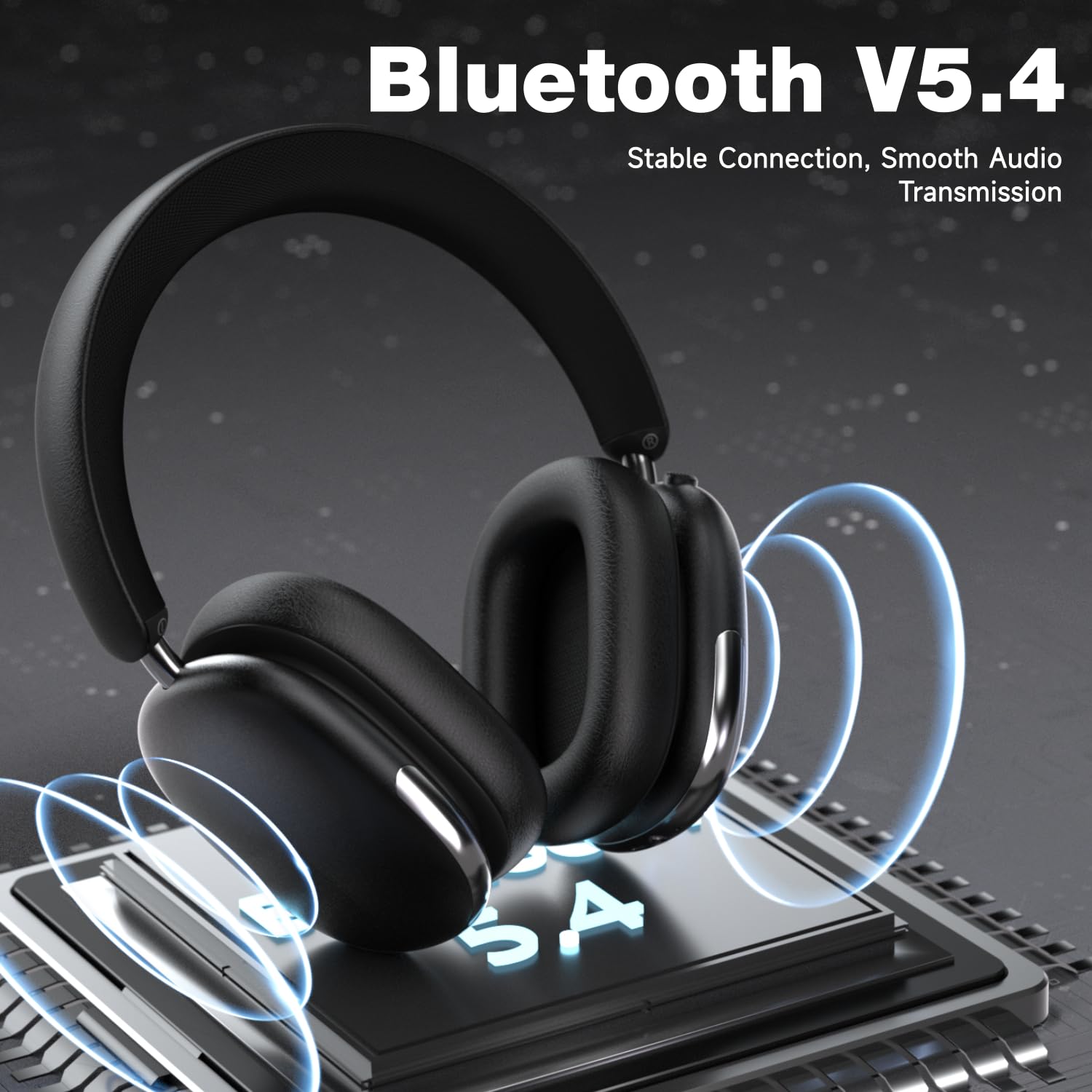 Cuffie Bluetooth Over-Ear Con Cancellazione Del Rumore E Microfono – Nero