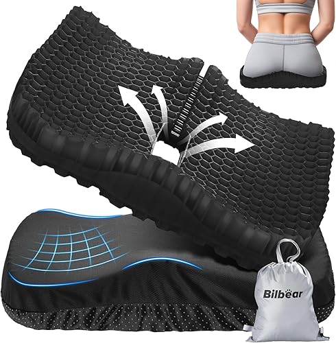 Bilbear Cojín de asiento de gel para kayak, antideslizante, impermeable, cojín de asiento de gel transpirable para sentarse durante mucho tiempo en