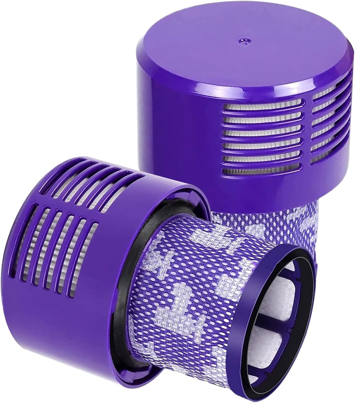 2 Pack Replacement Filters Compatible with Dyson V10 Cyclone Series, Absolute, Animal, Total Clean, SV12 Vacuum Cleaner, Washable Post-Filters, Replace Part No. 969082-01