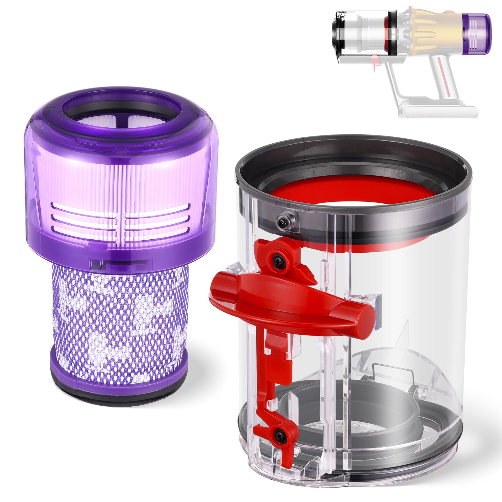 【分解洗浄】ダイソン SV20　V12 Detect slim 新品HEPA ダイソン V12 detect slim SV20 分解洗浄・動作確認済 ダイソン dyson