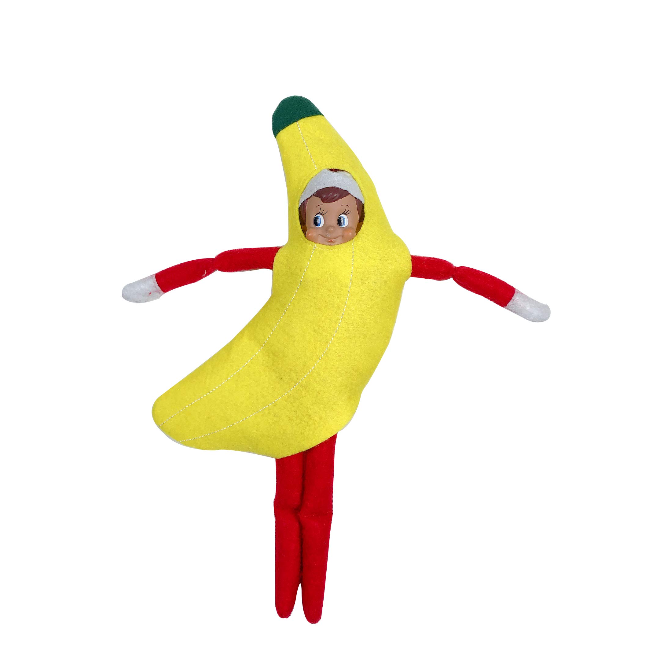 Christmas Elf Doll Accessories Clothes,Avocado Banana Couture Outfits Holiday for Boy or Girl Elf Doll, Doll is not Included. (Banana)