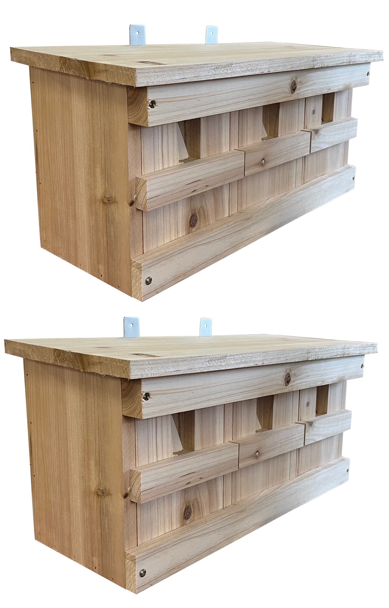 Selections Sparrow Colony Terrace Wooden Nesting Box with Removable Nest Fronts (Pack of 2)