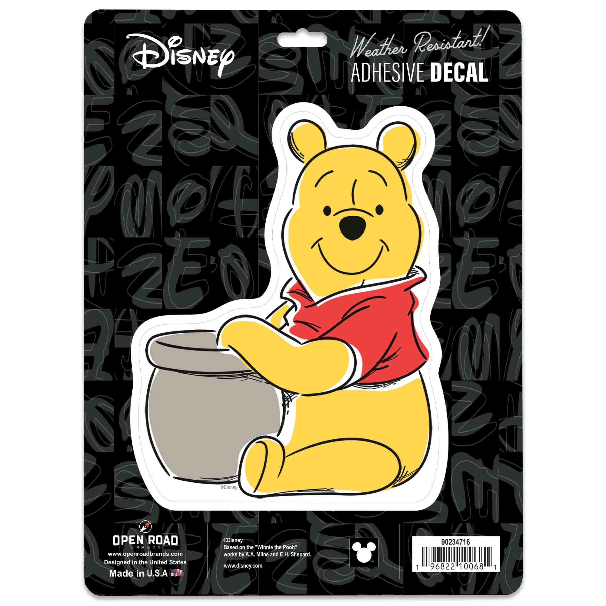 Disney Winnie the Pooh Honey Pot Adhesive Vinyl Decal - Sweet Winnie the Pooh Sticker for Car