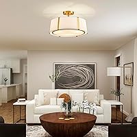 Vista 8 de Shrine Candelabros de tambor de iluminación, estilo moderno, lámpara de techo perfecta para espacio vital, 16 pulgadas de profundidad x 9 pulgadas